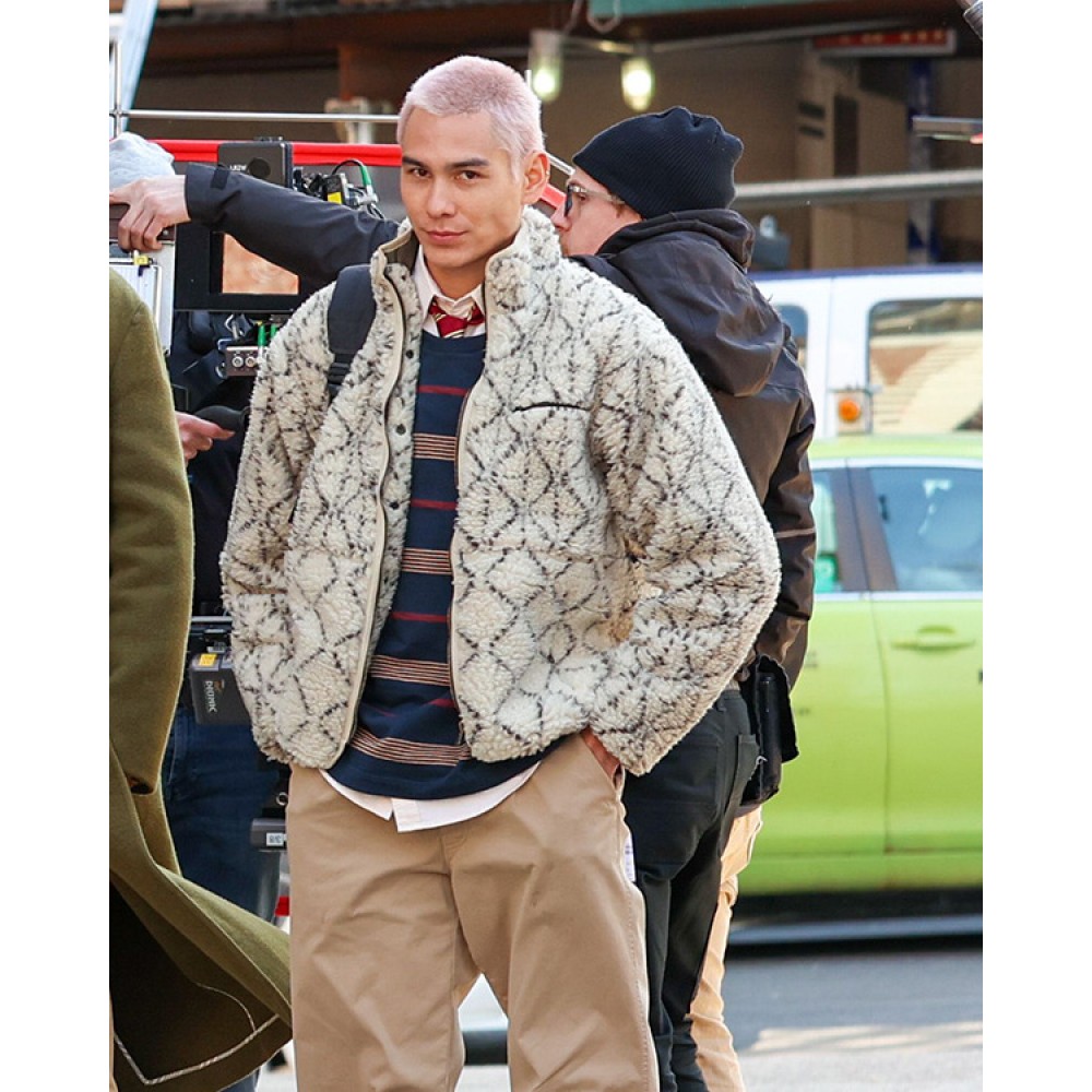 Gossip Girl S02 Evan Mock Fur Jacket | AmericasSuits